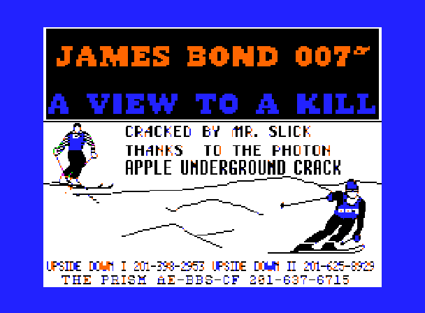 James Bond 007 - A View To A Kill Title Screen